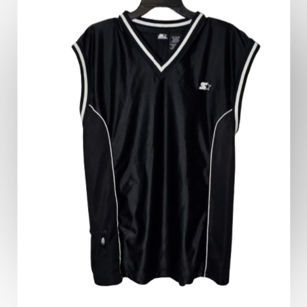 Starter Vintage Black Sleeveless Athletic Jersey Size 38/40